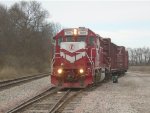  Indiana Railroad 3805 moving to outside track